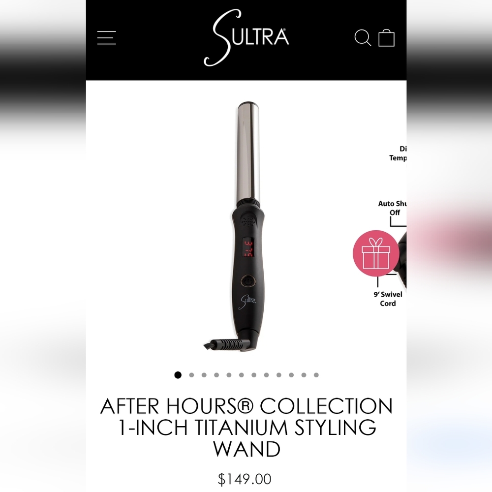 ❤️New- SULTRA After Hours 1" Titanium curling iron.